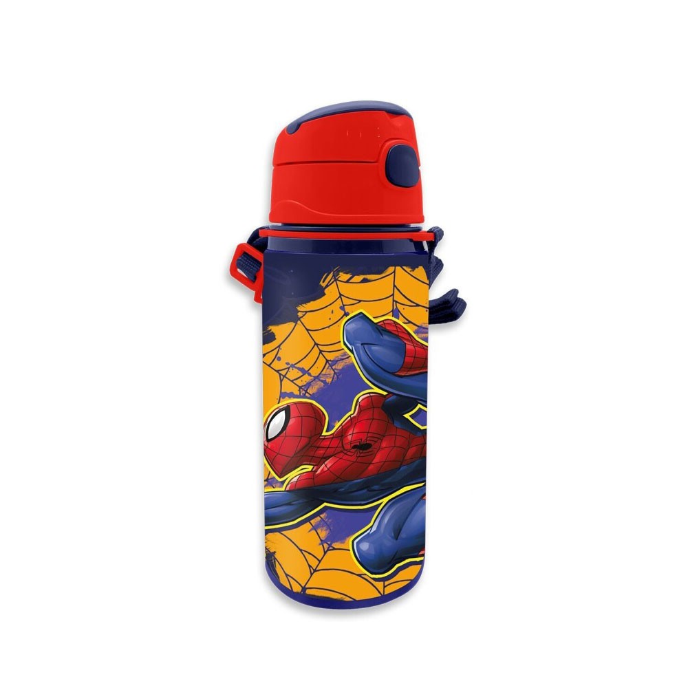 Spiderman Web-Slinger aluminum bottle with clip 600 ml