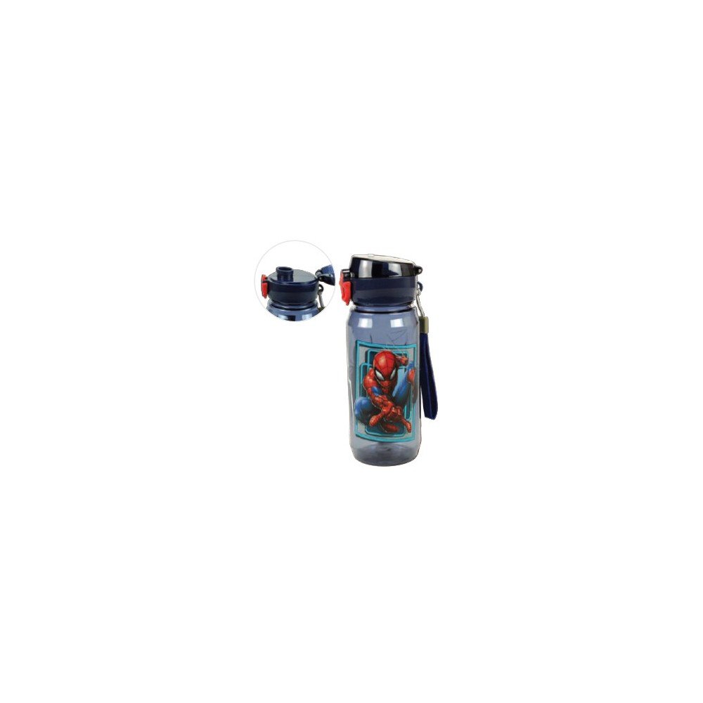 Spiderman World plastic bottle with hook 600 ml