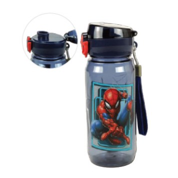 Spiderman World plastic bottle with hook 600 ml
