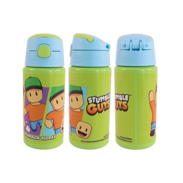 Stumble Guys All Day aluminum straw bottle with hook 500 ml