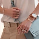 Victoria Rose gold leather strap watch