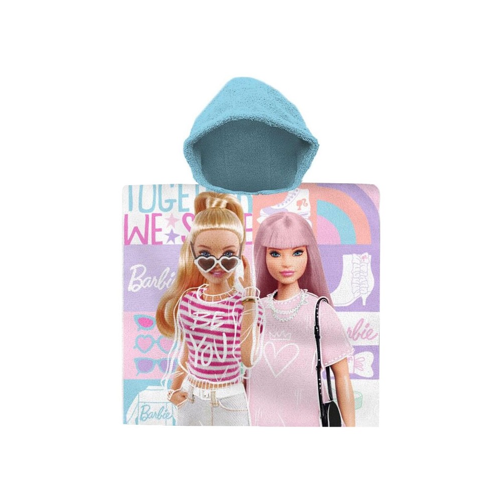 Barbie Together beach towel poncho 60x120 cm