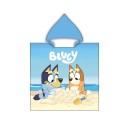 Bluey Sandcastle beach towel poncho 55x110 cm (Fast Dry)