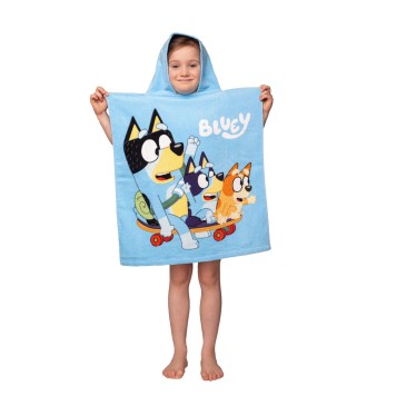 Bluey Skate beach towel poncho 50x115cm