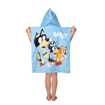 Bluey Skate beach towel poncho 50x115cm