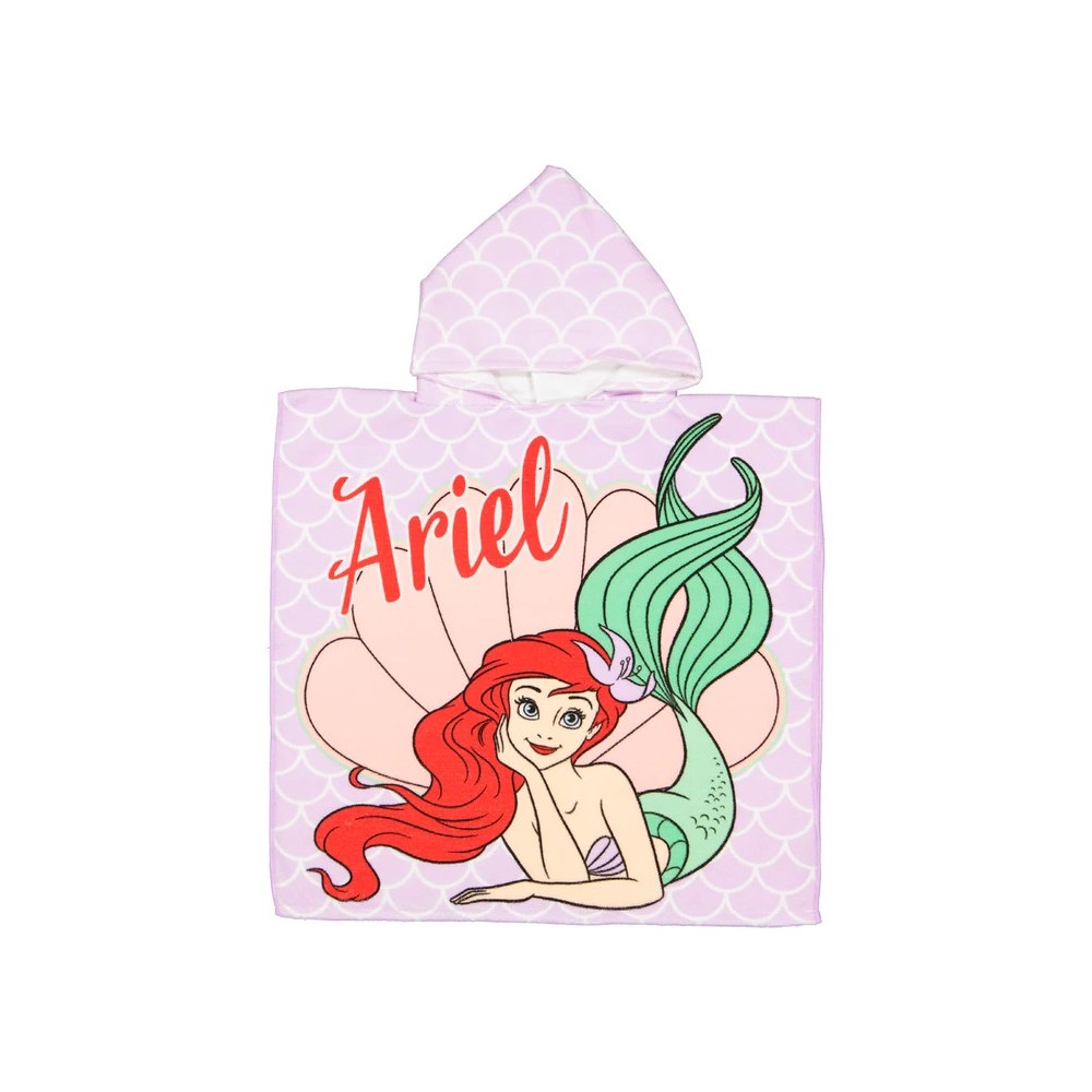 Disney Princess Ariel beach towel poncho 60x120 cm (Fast Dry)