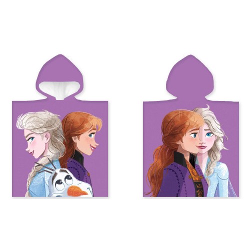 Disney Frozen Purple beach towel poncho 50x100 cm