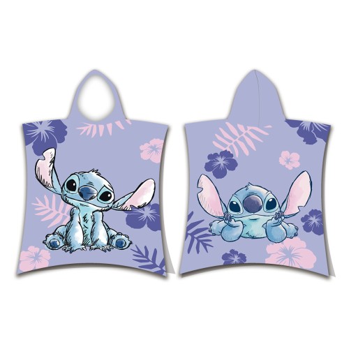 Disney Lilo and Stitch Purple beach towel poncho 50x115 cm