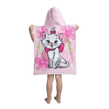 Disney Marie Pink Flower beach towel poncho 50x115cm