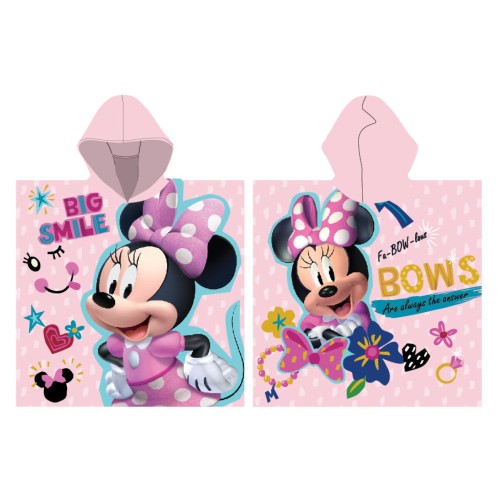 Disney Minnie  Smile beach towel poncho 55x110 cm (Fast Dry)