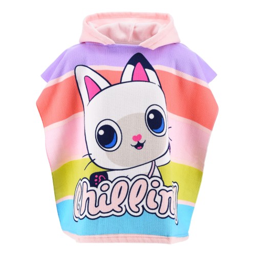 Gabby's Dollhouse Chilling beach towel poncho 55x110 cm (Fast Dry)