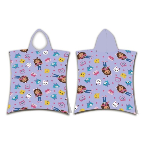 Gabby's Dollhouse Meowgical beach towel poncho 55x110 cm (Fast Dry)