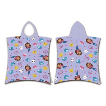 Gabby's Dollhouse Meowgical beach towel poncho 55x110 cm (Fast Dry)