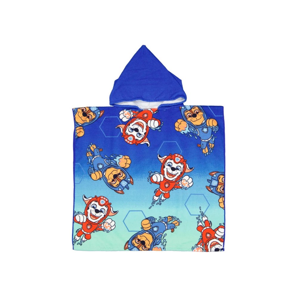 Paw Patrol Aqua beach towel poncho 60x120 cm (Fast Dry)