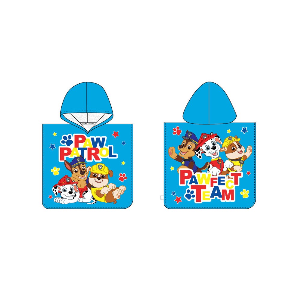 Paw Patrol Pawfect Team beach towel poncho 50x115 cm