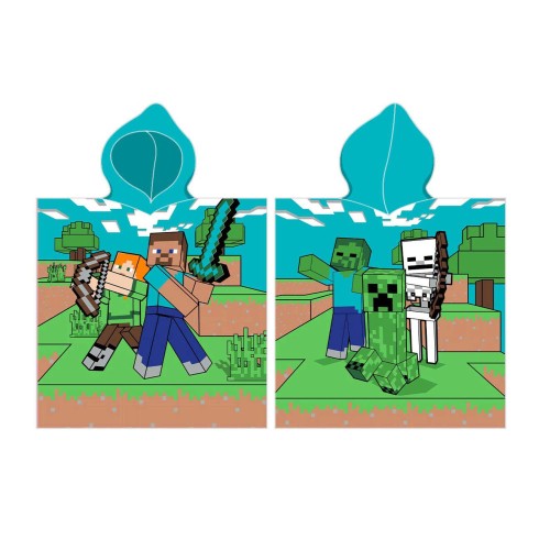 Minecraft Diamond Defender Beach Towel Poncho 50x115 cm