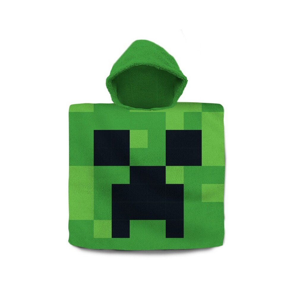 Minecraft Green beach towel poncho 60x120 cm