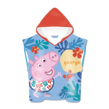 Peppa Pig Skateboard beach towel poncho 55x110cm (fast dry)