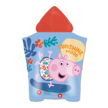 Peppa Pig Skateboard beach towel poncho 55x110cm (fast dry)