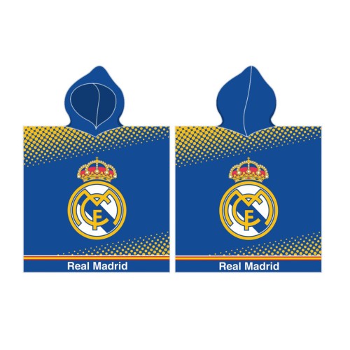 Real Madrid Blue beach towel poncho 55x110 cm