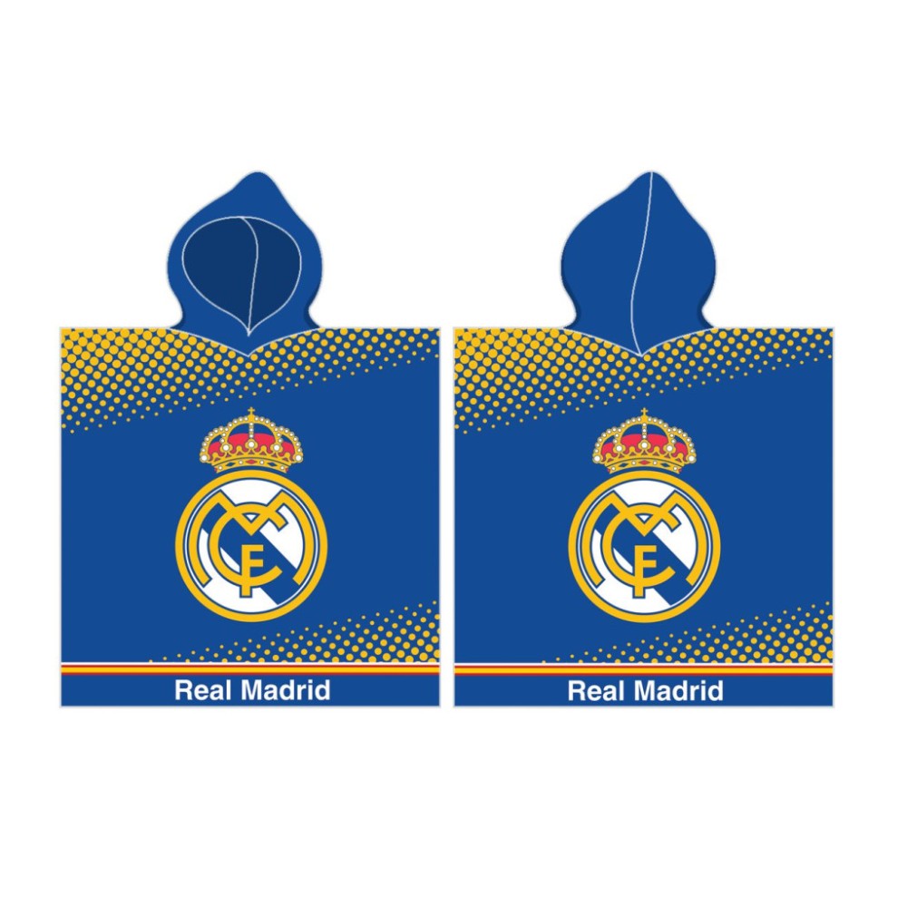 Real Madrid Blue beach towel poncho 55x110 cm