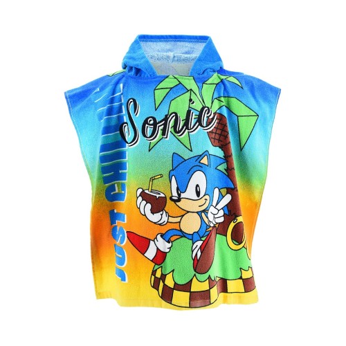 Sonic the Hedgehog beach towel poncho 55x110 cm