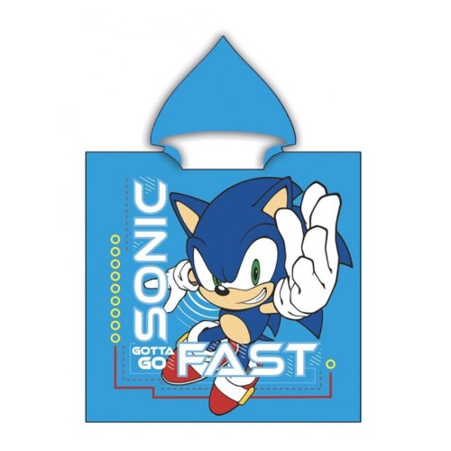 Sonic the Hedgehog Sonic the Hedgehog beach towel poncho 55x110 cm (Fast Dry)