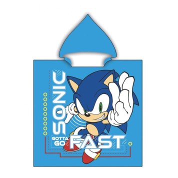 Sonic the Hedgehog Sonic the Hedgehog beach towel poncho 55x110 cm (Fast Dry)