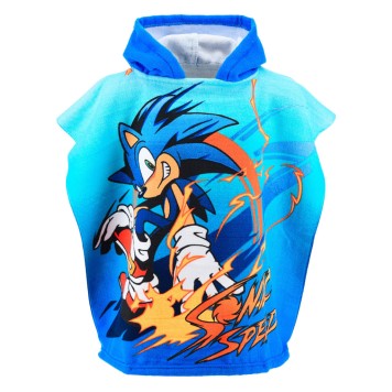 Sonic the Hedgehog Speed beach towel poncho 55x110 cm (Fast Dry)