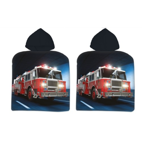 Fire Truck beach towel poncho 50*100cm