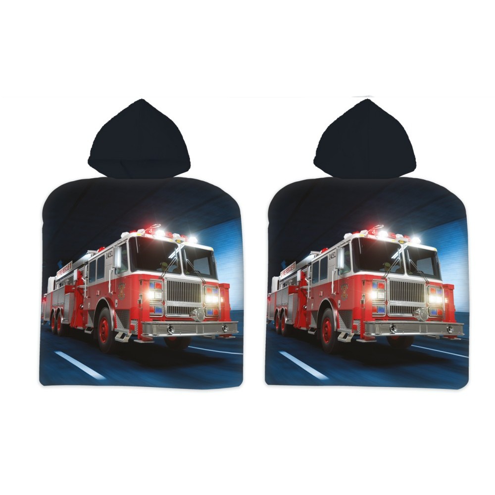 Fire Truck beach towel poncho 50*100cm