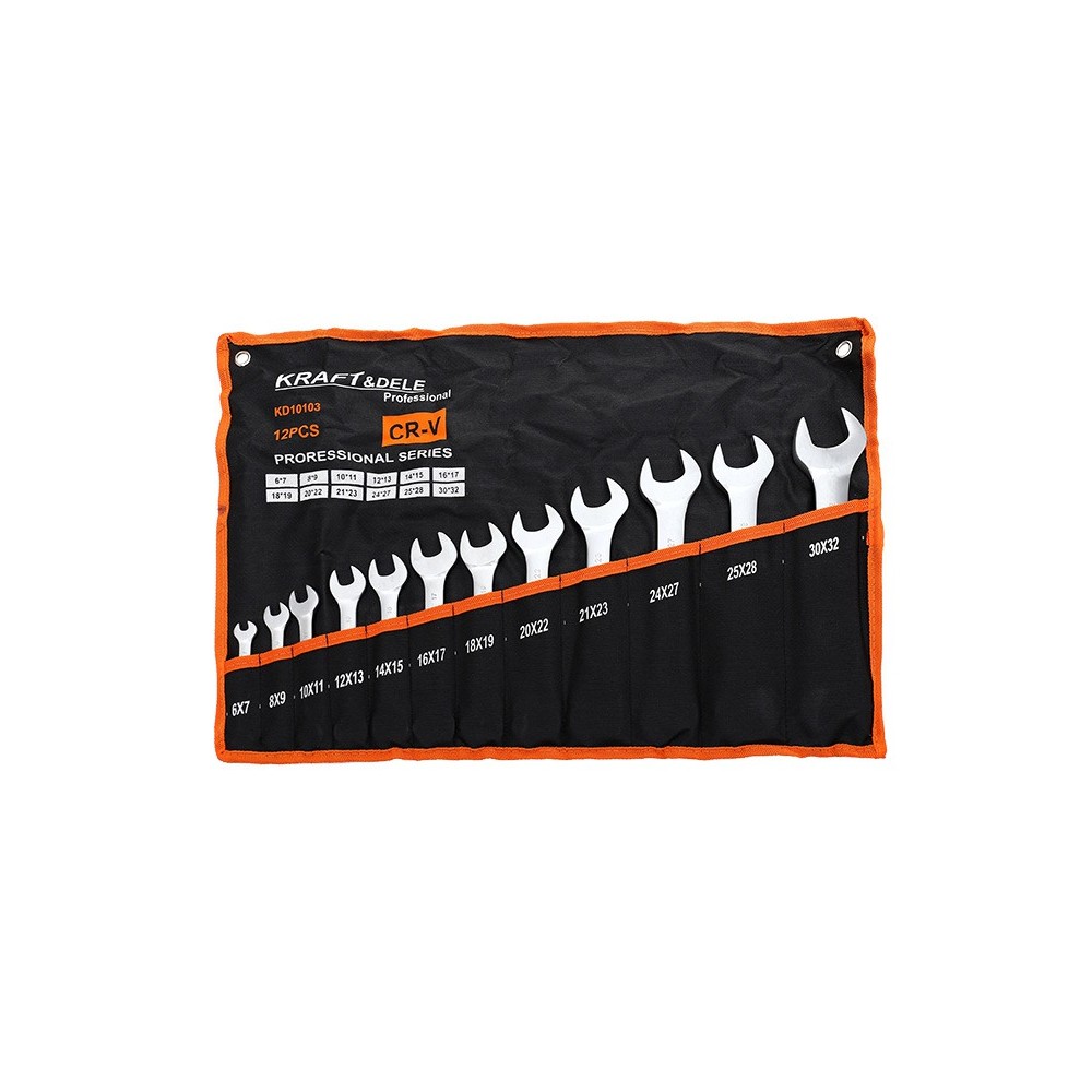 Klucze Dwustronne Zestaw 12el. 6-32mm KD10103