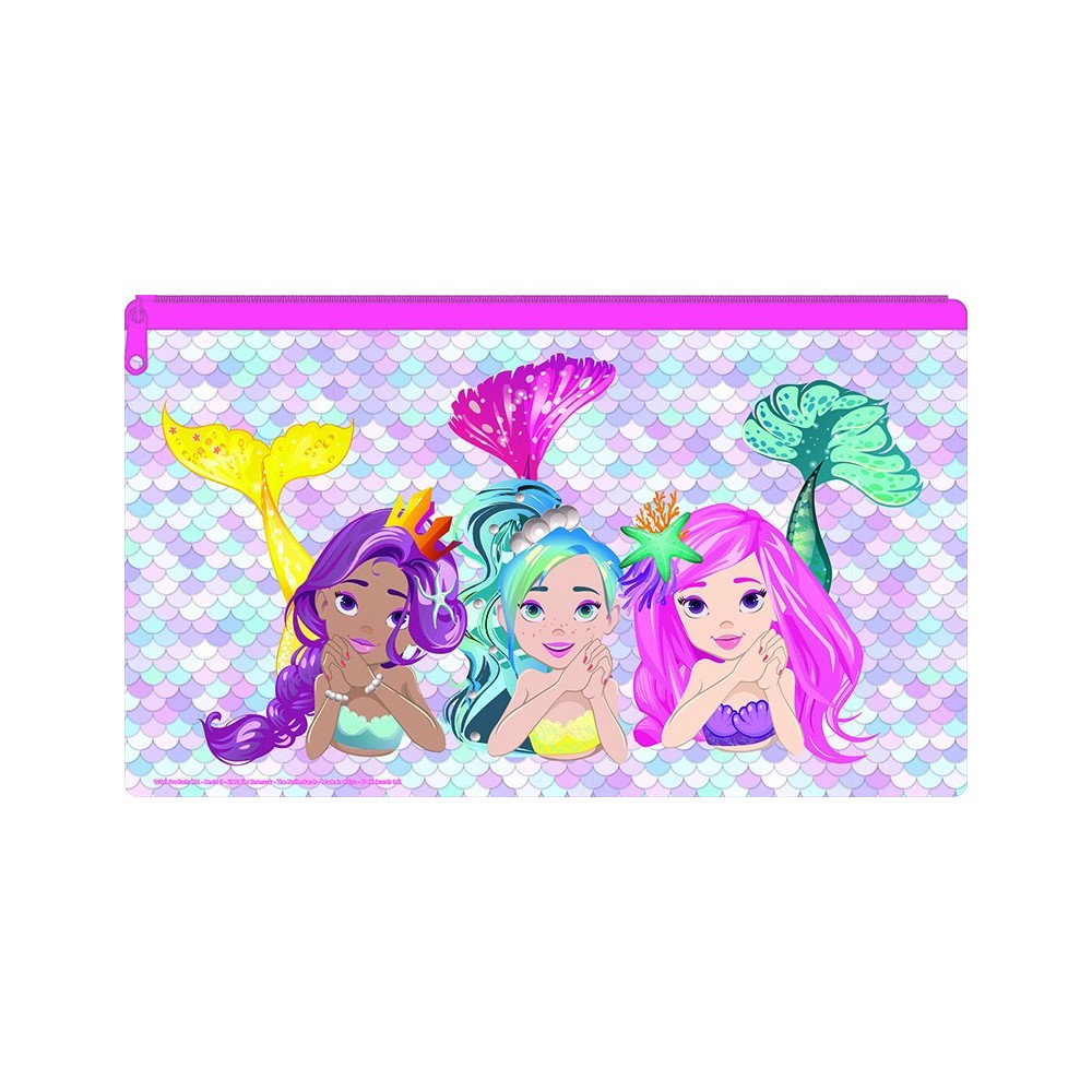 Mermaid Trio kids toiletry bag, pencil case