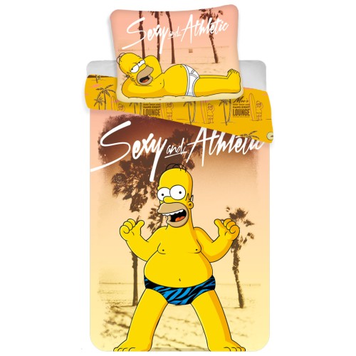 The Simpsons Beach bedding set 140×200cm, 70×90 cm