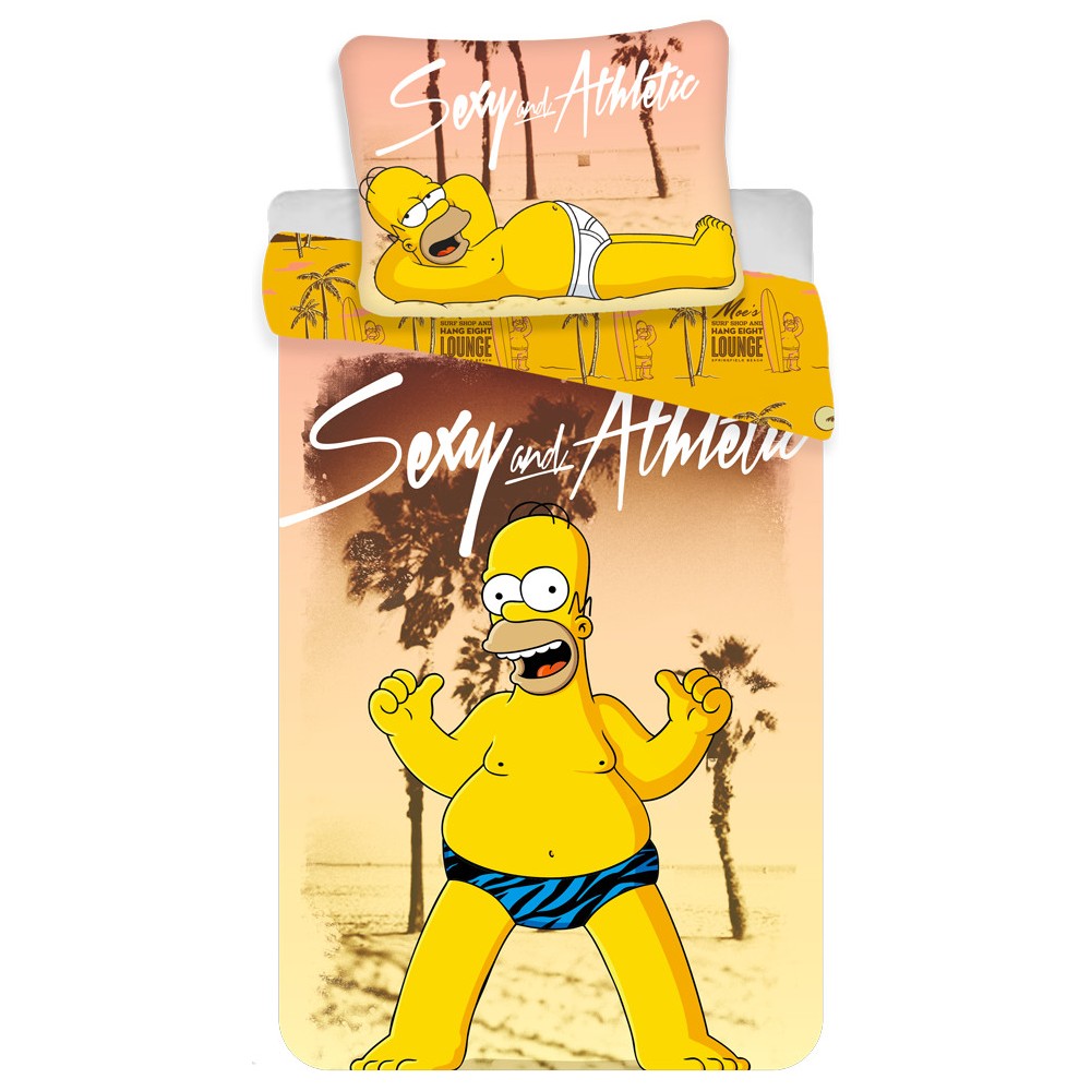 The Simpsons Beach bedding set 140×200cm, 70×90 cm