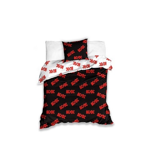 AC/DC satin bedding set 140×200cm, 70×90 cm
