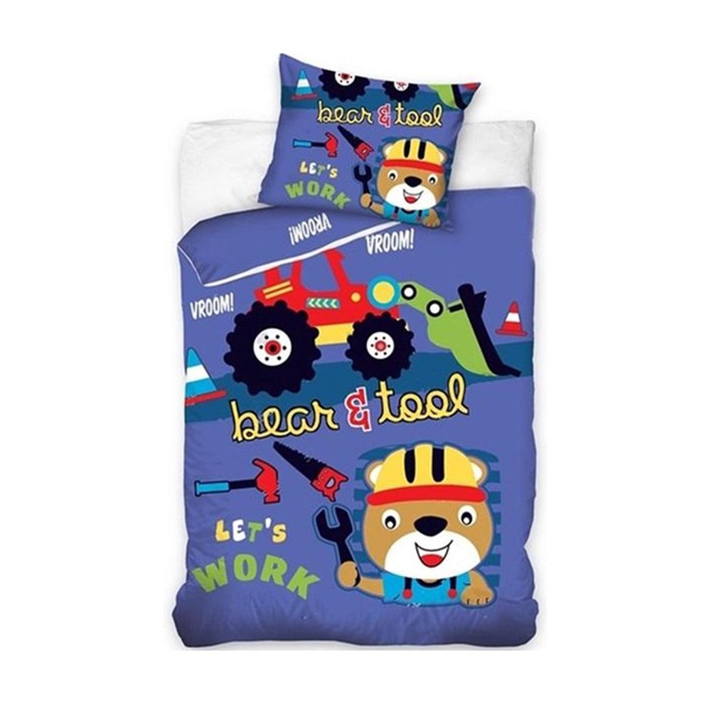 Animals Bear & Tool bedding cover 140x200cm, 70x90 cm