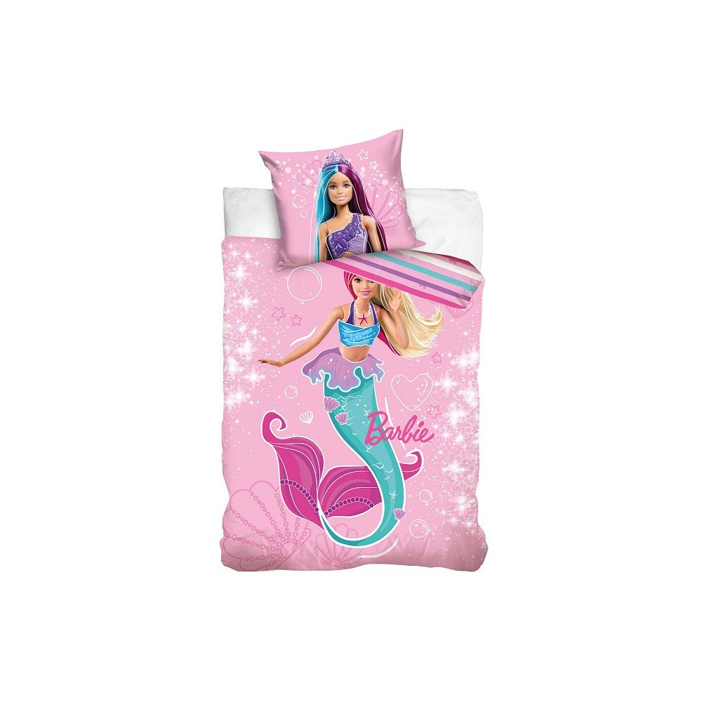 Barbie Mermaid Glitter bedding set 140×200cm, 70x90 cm
