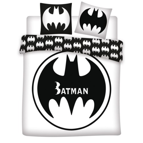 Batman White double, double duvet cover 240×220cm, 65x65 cm