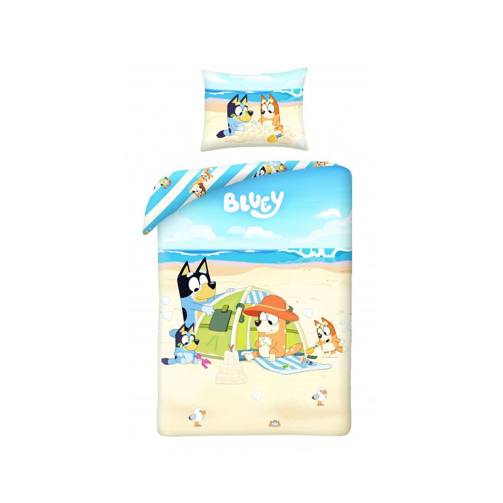 Bluey Beach bedding set 140×200cm, 70x90 cm