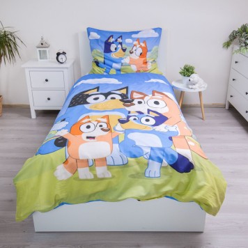 Bluey Happy Family bedding set 140×200cm, 70x90 cm