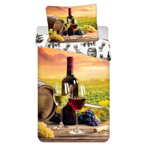 Wine Nature Bedding Set 140×200cm, 70×90 cm
