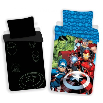 Avengers Assemble Glow in the Dark Bedding Set 140×200cm, 70x90cm