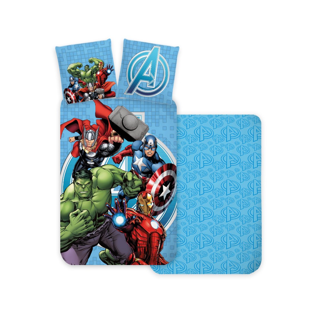 Avengers Blue bedding set 140×200cm, 70×90 cm