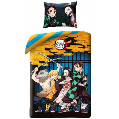 Demon Slayer The Team bedding set 140×200cm, 70×90 cm