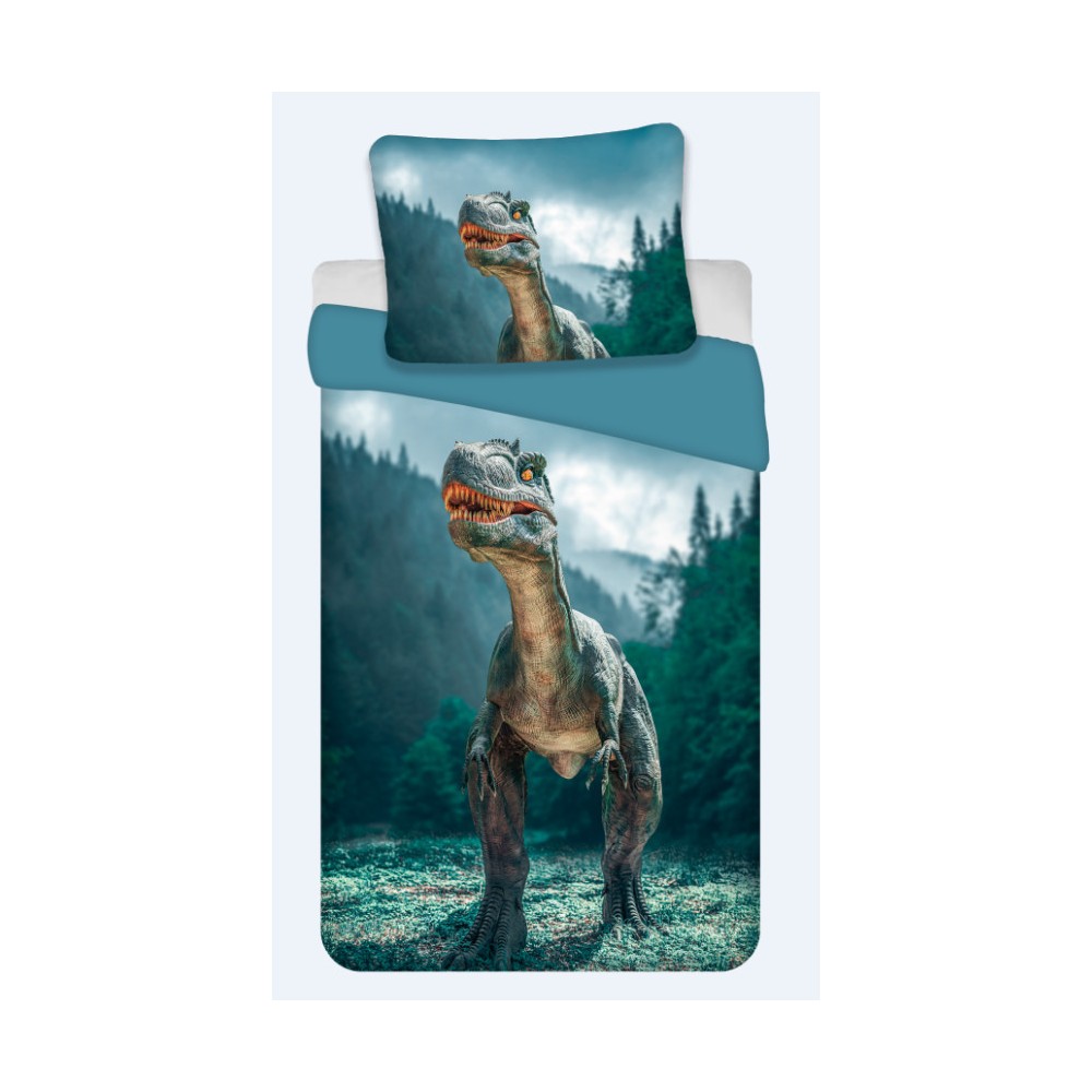Dinosaur Blue bedding set 140x200 cm, 70x90 cm