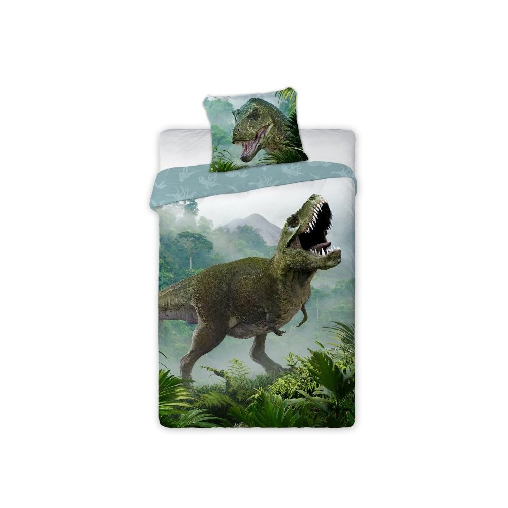 Dinosaur T-Rex Forest Bedding Set 140×200cm, 70×90 cm