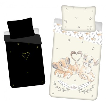 Disney The Lion King Best Friends Glow-in-the-Dark Bedding Set 140×200cm, 70x90 cm