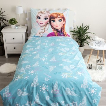 Disney Frozen Light Blue Bedding Set 140x200cm, 70x90 cm