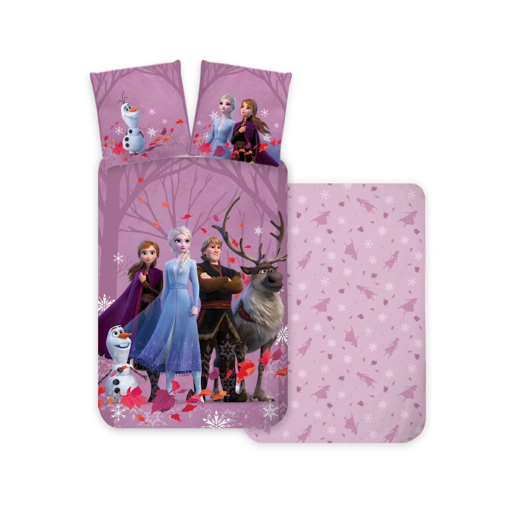 Disney Frozen Purple Autumn bedding set 140×200cm, 70×90 cm